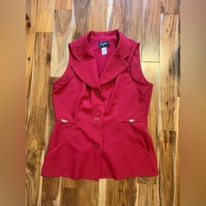 Vintage Fuchsia Sleeveless Sweet Suit Jacket / Vest Size 16